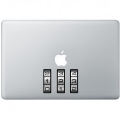 Lock Numbers Macbook Decal